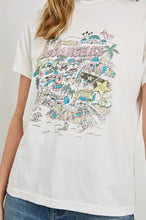 Load image into Gallery viewer, BOYFRIEND TEE - RAILS LOS ANGELES MAP WHITE