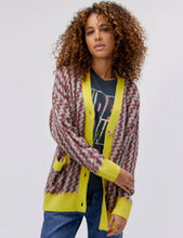 Load image into Gallery viewer, Mint Rust Zig Zag Cardigan
