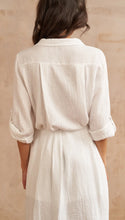 Load image into Gallery viewer, Cassis Shirt Dress - White
