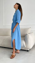 Load image into Gallery viewer, Cassis Shirt Dress - Cornflower Blue
