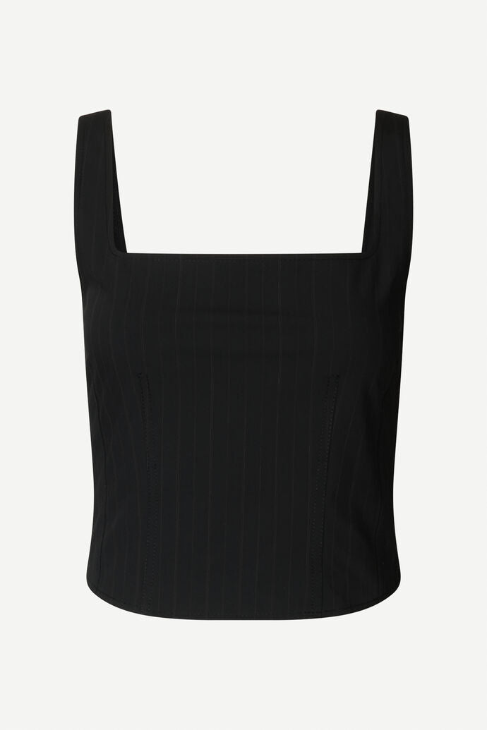 Salot Top - Black Pinstripe