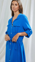 Load image into Gallery viewer, Cassis Shirt Dress - Klein Blue
