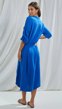 Load image into Gallery viewer, Cassis Shirt Dress - Klein Blue
