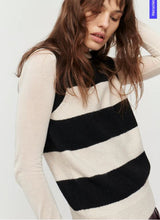 Load image into Gallery viewer, Amber Tank - Black and Cream Stripe

