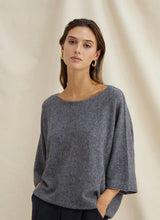 Load image into Gallery viewer, Ana Knitted Top - Grey Melange
