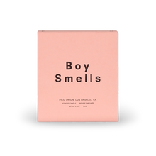 Load image into Gallery viewer, packaging of candle, boysmells logo, candle box
